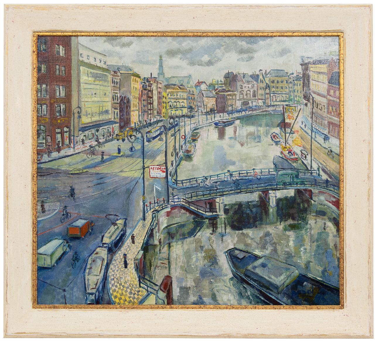 Apol P.  | Pieter Apol, The Rokin, Amsterdam, oil on canvas 85.0 x 95.1 cm, signed l.r. and dated '42