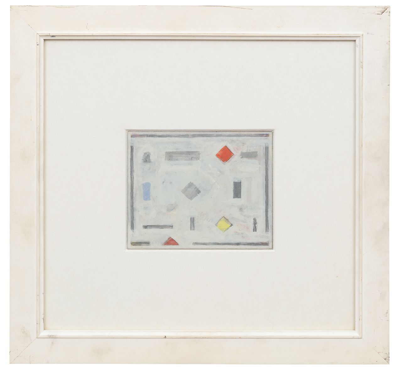 Leck B.A. van der | 'Bart' Anthony van der Leck | Watercolours and drawings offered for sale | Compositie (design for a carpet), gouache on paper 13.5 x 16.5 cm, executed early 1930's