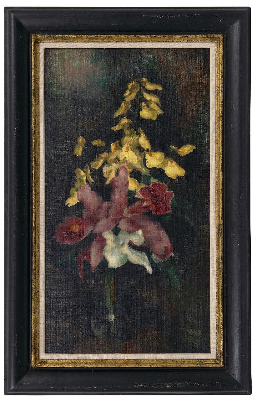 Kelder A.B.  | Antonius Bernardus 'Toon' Kelder | Paintings offered for sale | A flower still life, oil on canvas 67.0 x 37.3 cm, signed l.l.
