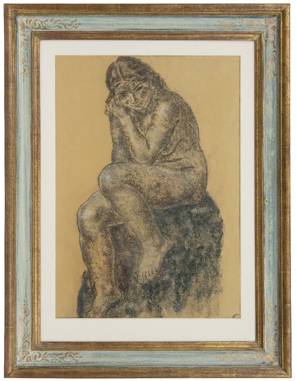 Gestel L.  | Leendert 'Leo' Gestel, Seated naked, pastel on paper 64.0 x 45.5 cm, executed ca 1930