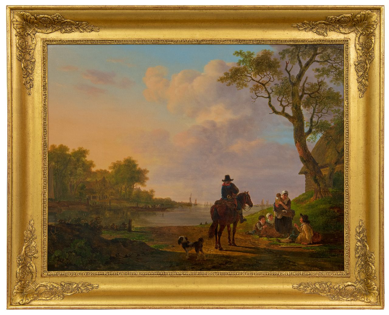 Strij J. van | Jacob van Strij | Paintings offered for sale | The postillion, oil on panel 64.9 x 83.8 cm, signed l.r.