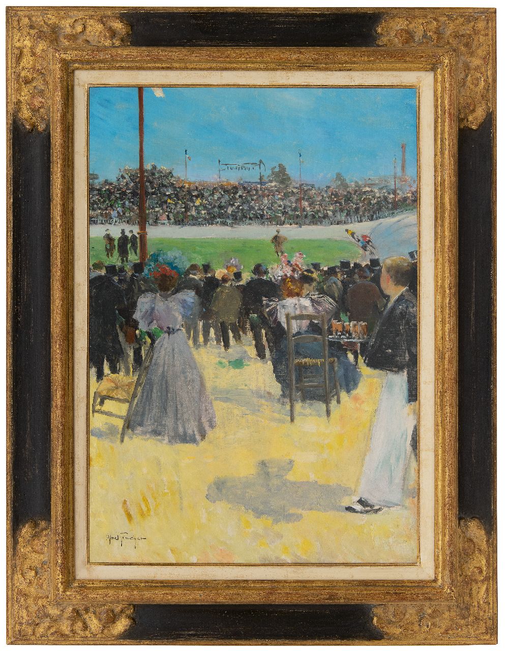 Abel-Truchet L.  | Louis Abel-Truchet | Paintings offered for sale | Le vélodrome, oil on canvas 55.2 x 38.6 cm, signed l.l.
