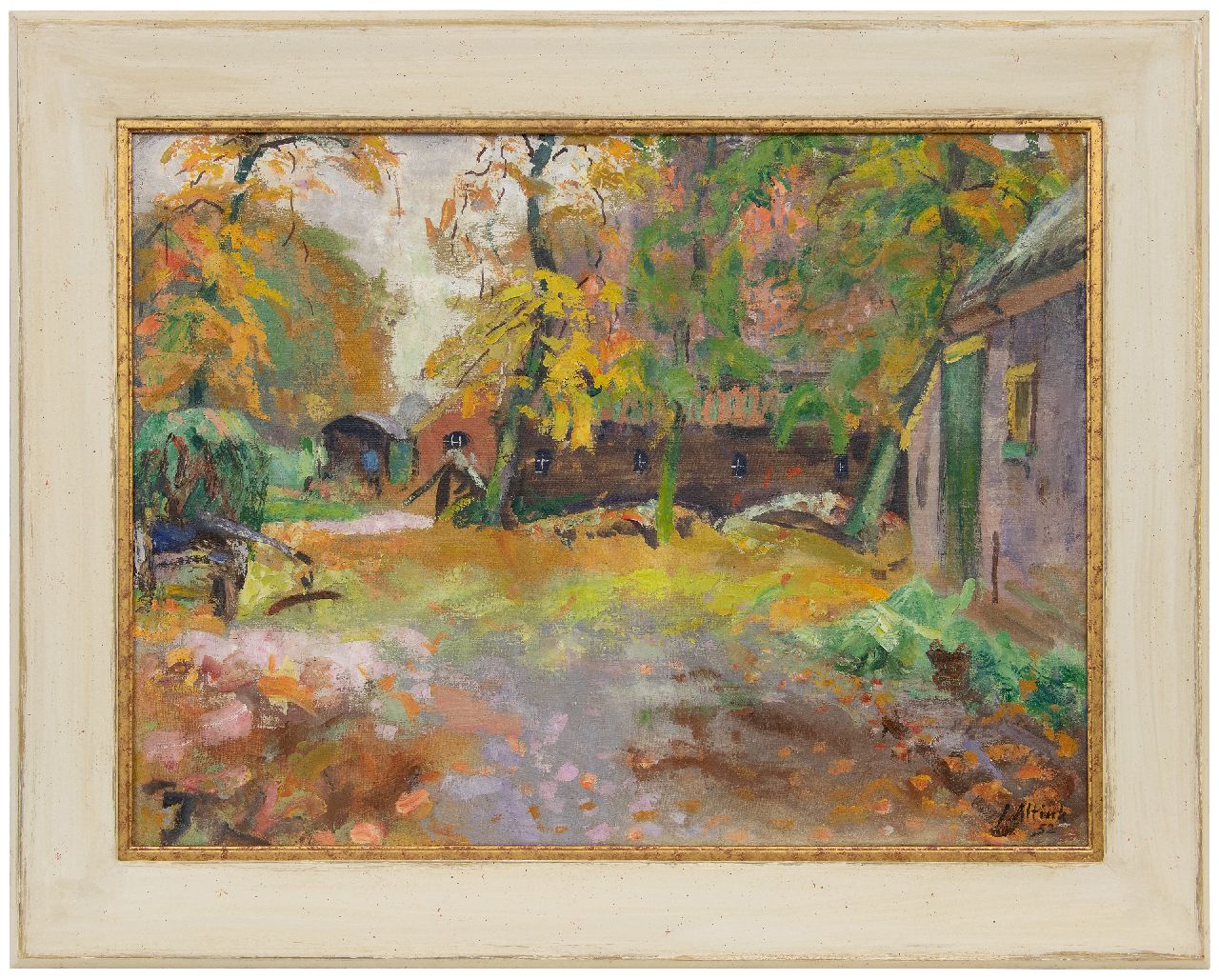 Altink J.  | Jan Altink, Autumn landscape in Essen, Groningen, oil on canvas 60.4 x 80.7 cm, signed l.r. and dated '52