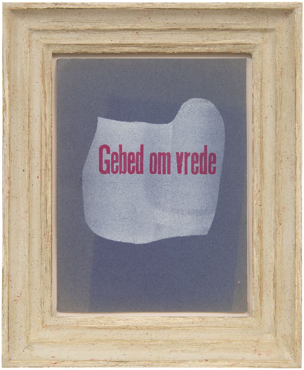 Werkman H.N.  | Hendrik Nicolaas Werkman |  offered for sale | De Blauwe Schuit: Prayer for peace, stencil print on paper 29.2 x 22.0 cm, dated May 1943