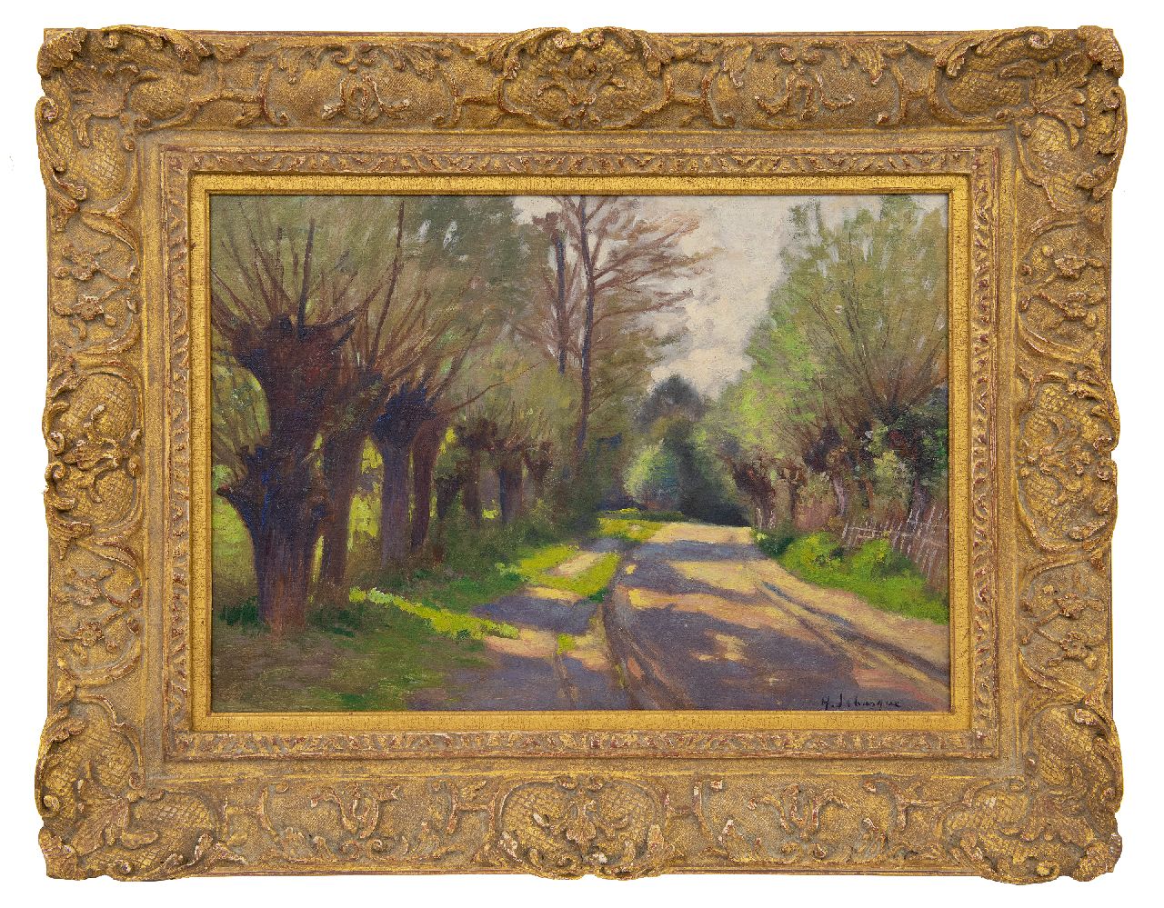 Lebasque H.  | Joseph 'Henri' Baptiste Lebasque, Route ombragée, Saint-Tropez, oil on board 32.5 x 45.5 cm, signed l.r. and painted ca. 1895