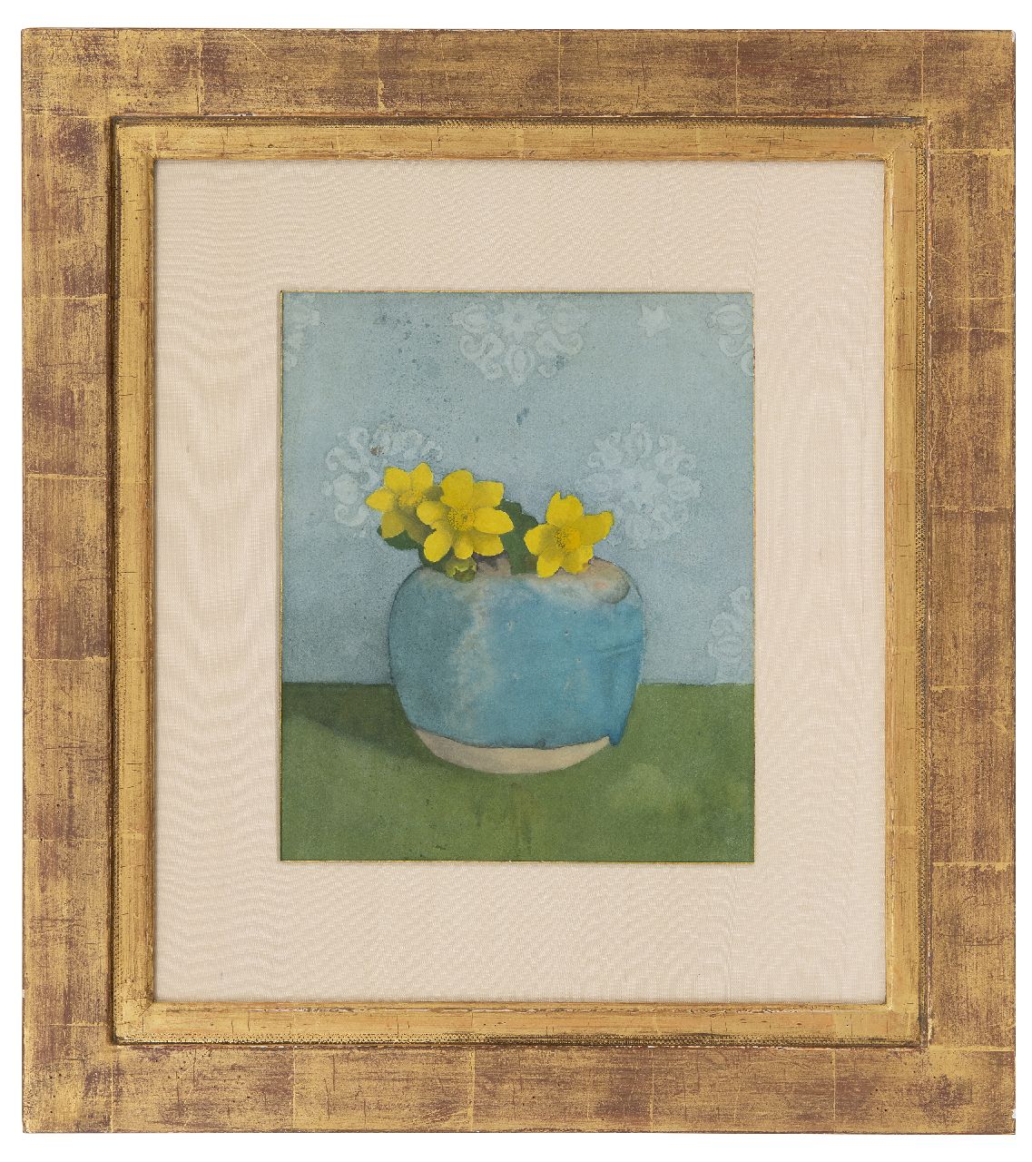 Voerman sr. J.  | Jan Voerman sr. | Watercolours and drawings offered for sale | Marsh-marigolds in a ginger jar, watercolour on paper 25.0 x 20.5 cm, painted in the 1890's