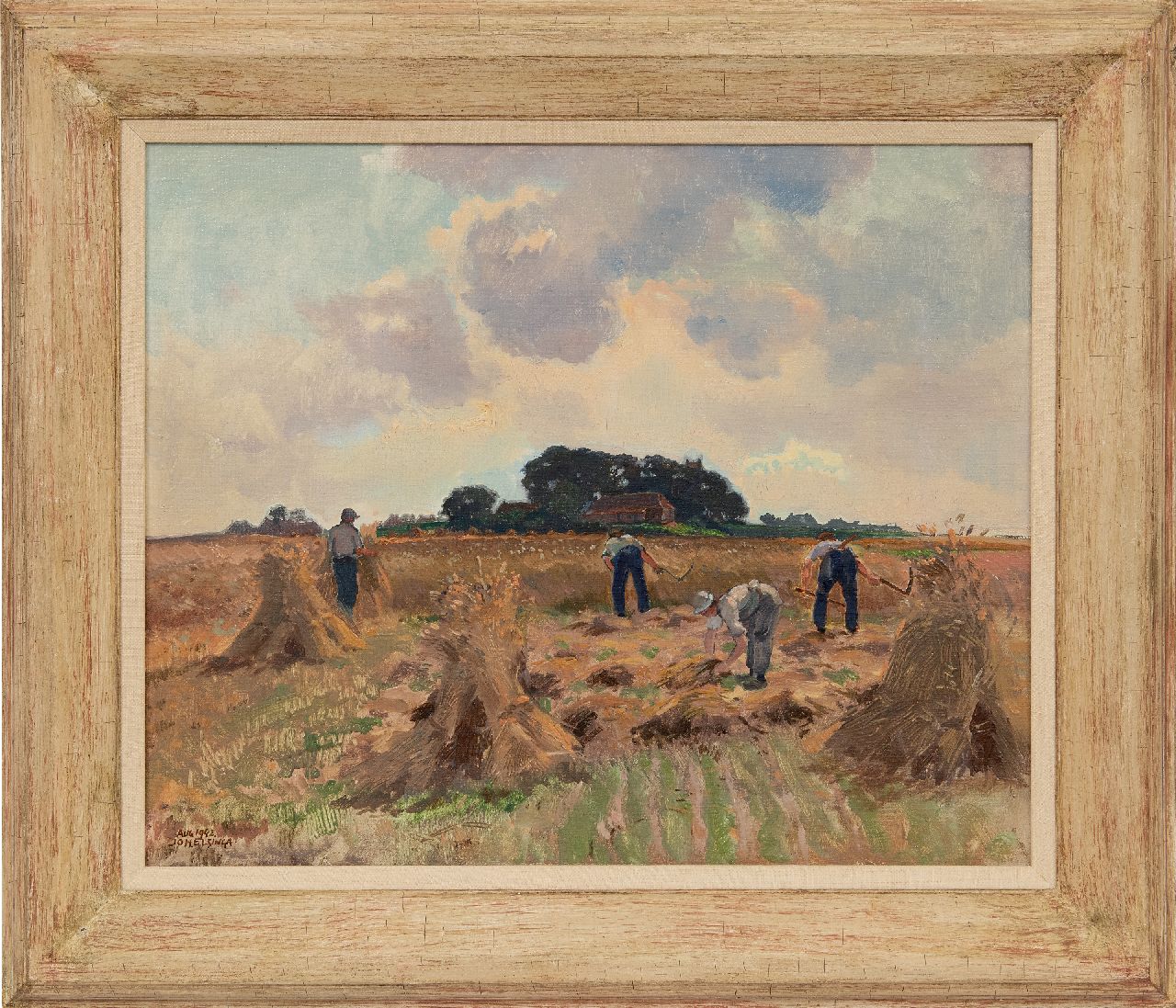 Elsinga J.  | Johannes 'Joh' Elsinga | Paintings offered for sale | Harvest time, oil on canvas 46.1 x 56.1 cm, signed l.l. and dated Aug 1942