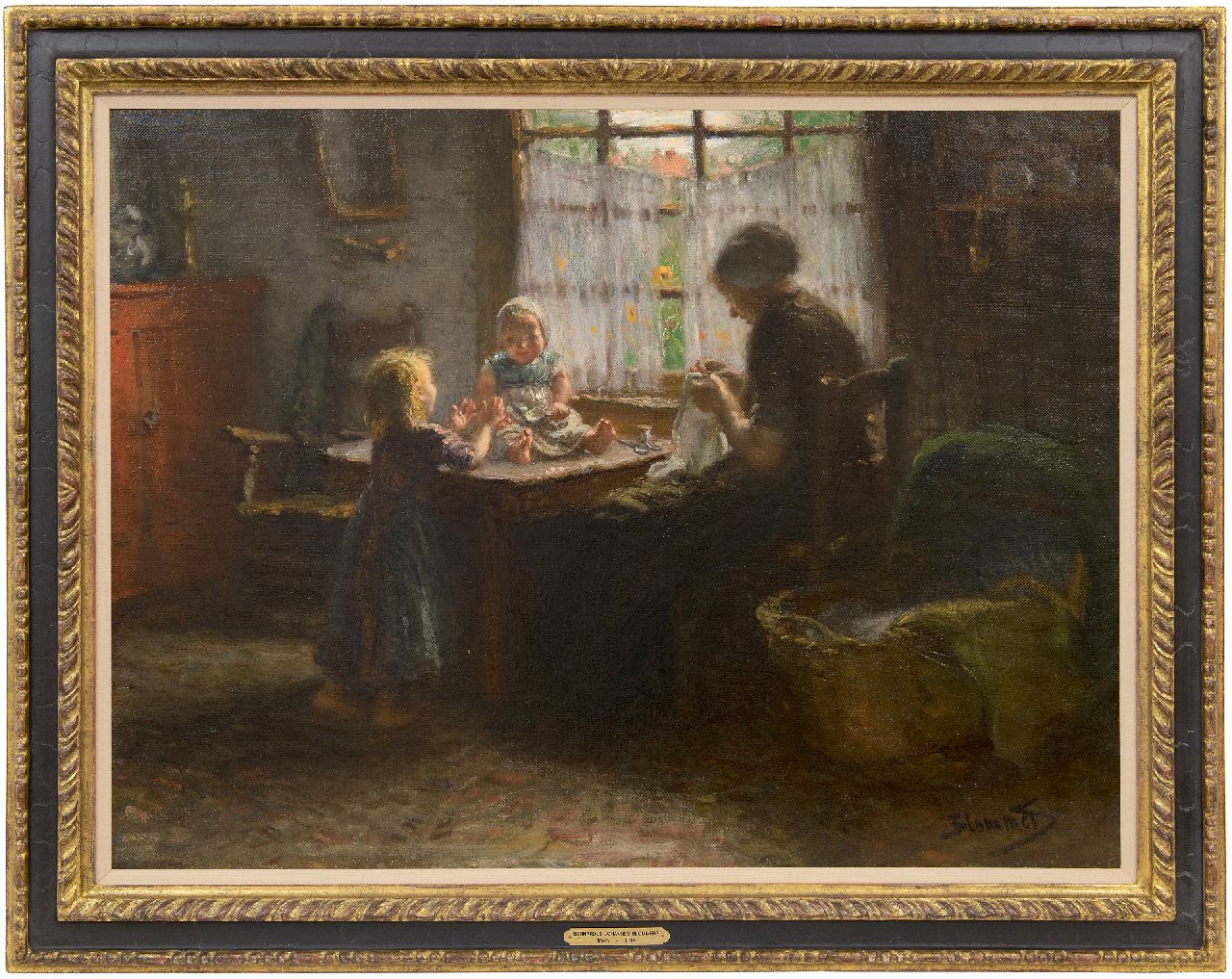 Blommers B.J.  | Bernardus Johannes 'Bernard' Blommers | Paintings offered for sale | Together at te table, oil on canvas 55.6 x 73.7 cm, signed l.r.