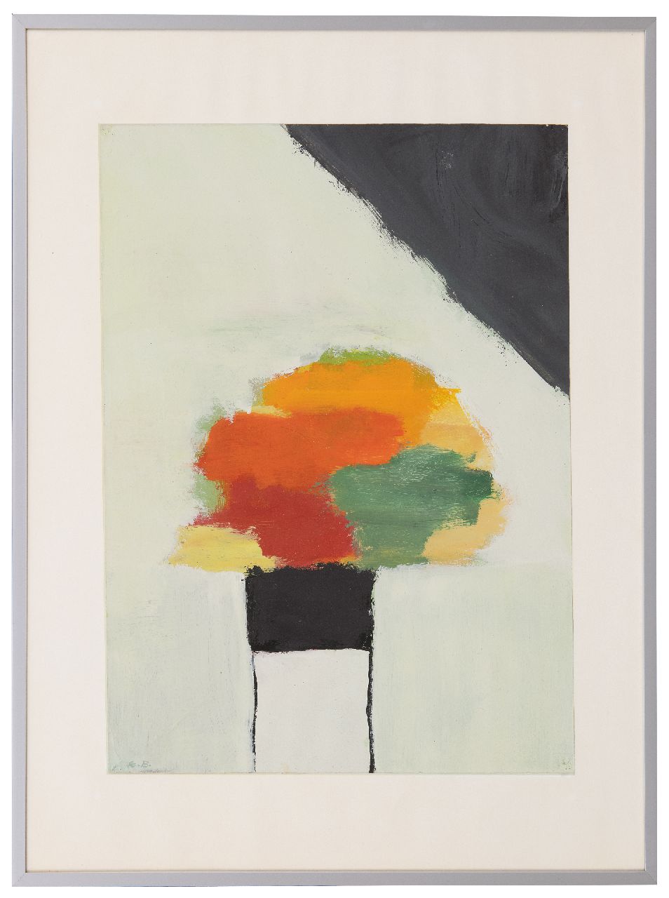 Brands E.A.M.  | Eugenius Antonius Maria 'Eugène' Brands | Watercolours and drawings offered for sale | Chimney, gouache on paper 49.5 x 37.2 cm, signed l.l. with initials