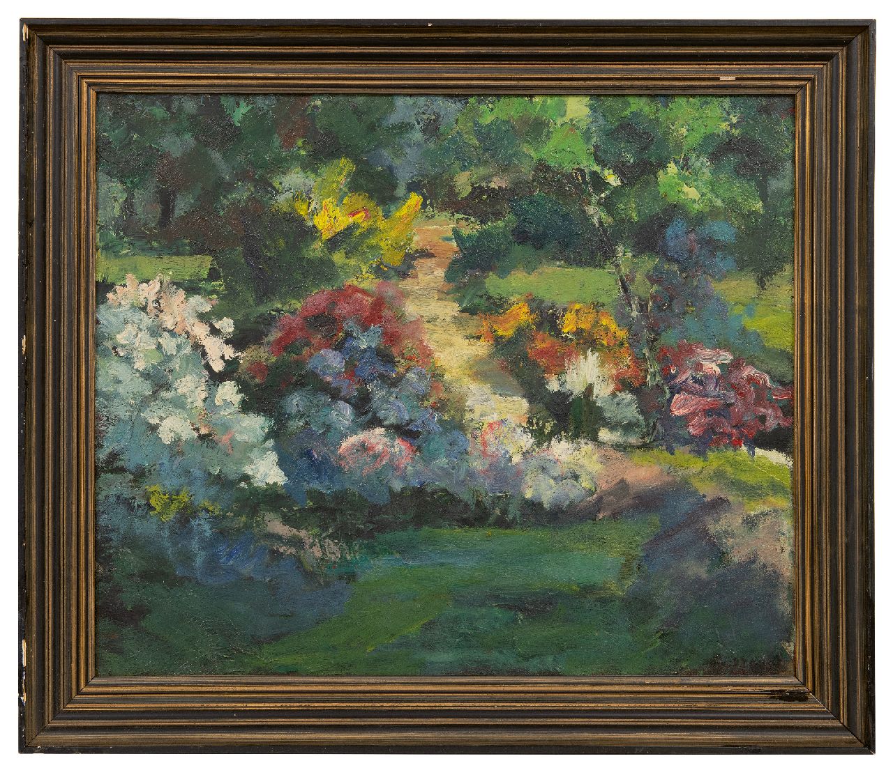 Leest J. van der | Jan van der Leest | Paintings offered for sale | Flower garden, oil on canvas 50.0 x 60.2 cm, signed l.r.