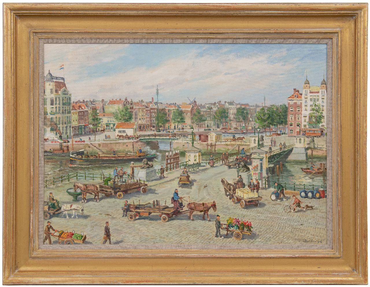 Spetter H.  | Hendrik Spetter | Paintings offered for sale | The Spaansekade in Rotterdam, oil on canvas 50.1 x 70.1 cm, signed l.r. and dated '76