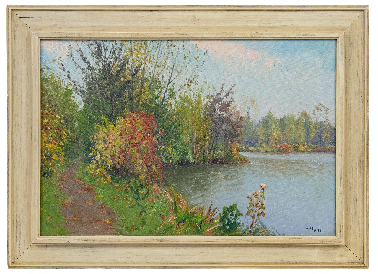 Dekker H.N.  | Henricus Nicolaas 'Henk' Dekker | Paintings offered for sale | River bank in autumn, oil on canvas 40.3 x 60.2 cm, signed l.r.