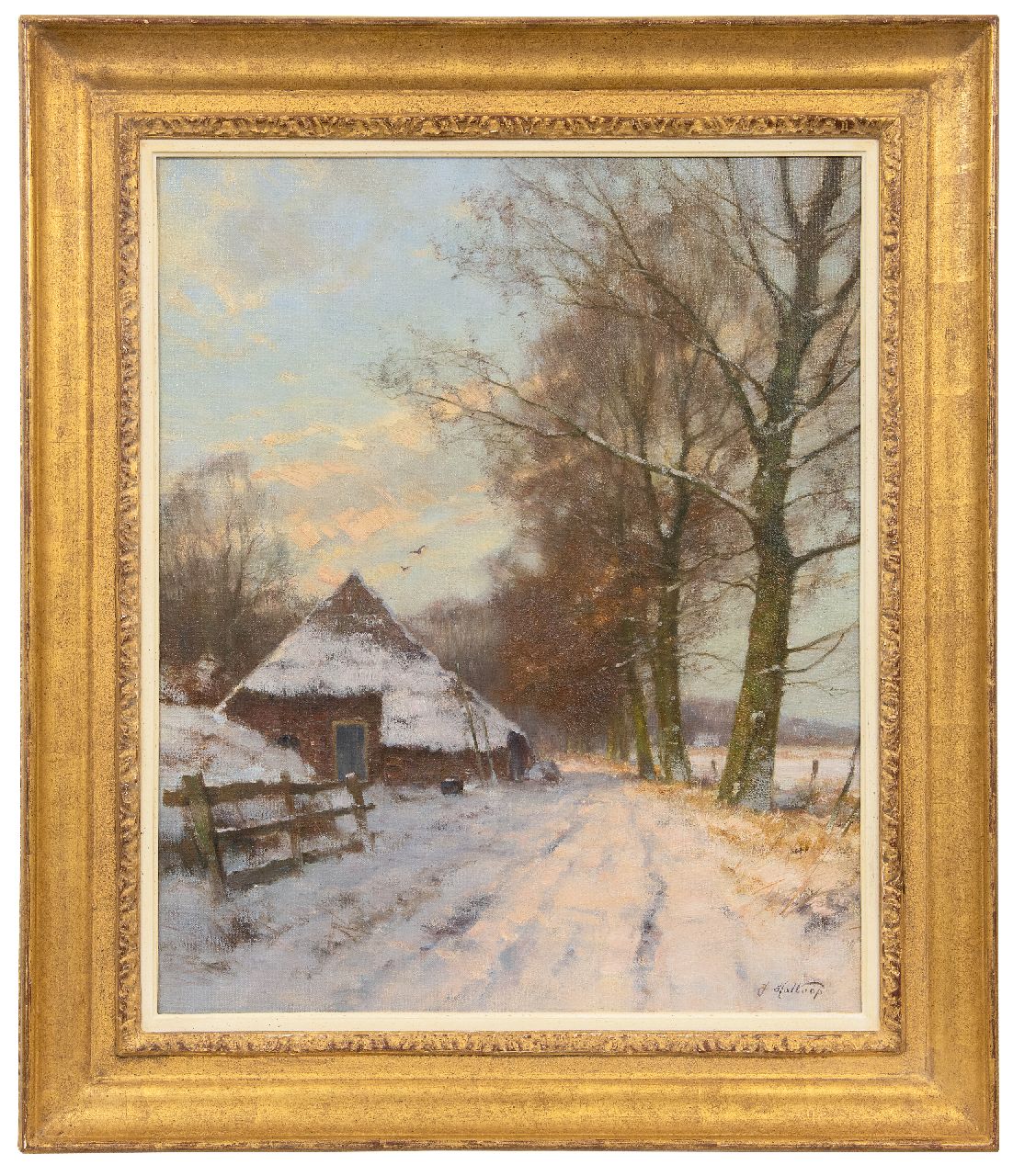 Holtrup J.  | Jan Holtrup, Winter in the Achterhoek, oil on canvas 60.3 x 50.3 cm, signed l.r. and on stretcher and painted ca. 1973