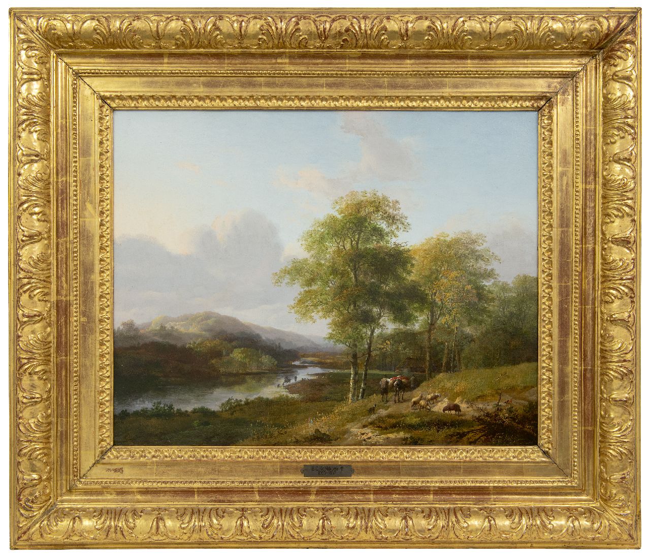 Koekkoek B.C.  | Barend Cornelis Koekkoek | Paintings offered for sale | River valley in summer, oil on canvas 46.5 x 58.5 cm, signed l.r. and painted ca. 1828