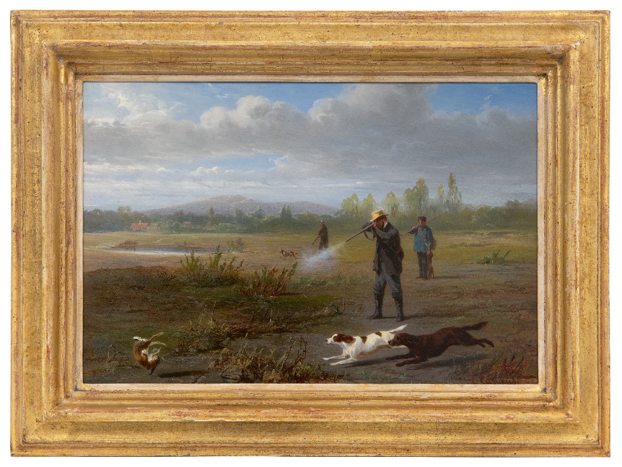 Cunaeus C.  | Conradijn Cunaeus | Paintings offered for sale | The hare hunt, oil on panel 21.9 x 32.3 cm, signed l.r.