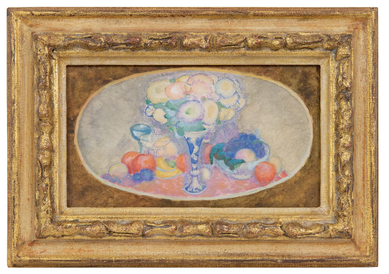 Gestel L.  | Leendert 'Leo' Gestel | Watercolours and drawings offered for sale | Flower medallion, watercolour on paper 13.0 x 22.9 cm