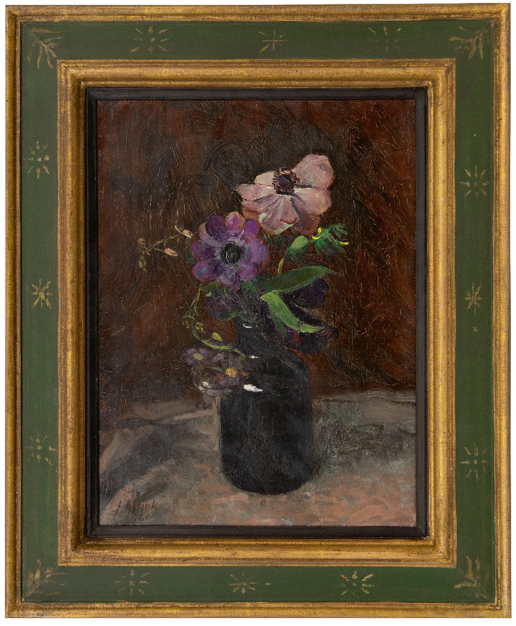 Altink J.  | Jan Altink, Anemones, oil on canvas 40.7 x 30.4 cm, signed l.l. and dated '40