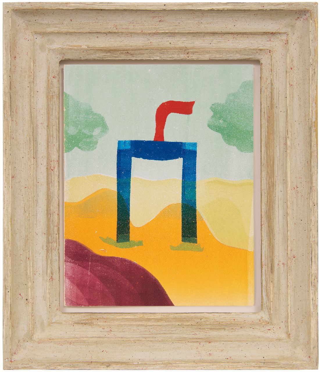 Werkman H.N.  | Hendrik Nicolaas Werkman, At the grave of the unknown Dutch soldier (sonnet by Martinus Nijhoff), stencil print on paper 24.3 x 18.9 cm, dated April 1942