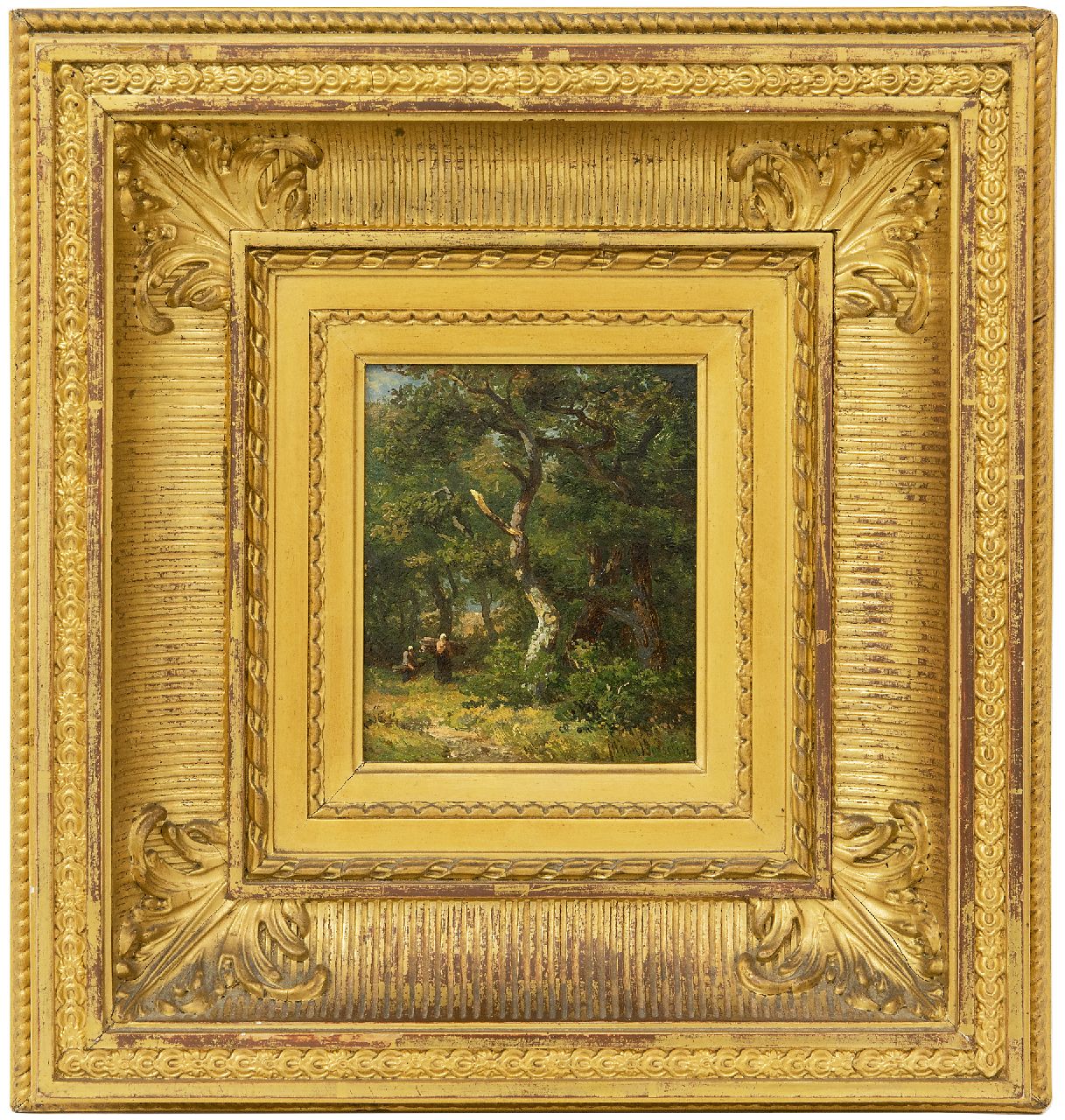 Borselen J.W. van | Jan Willem van Borselen, Forest, oil on panel 11.0 x 9.0 cm