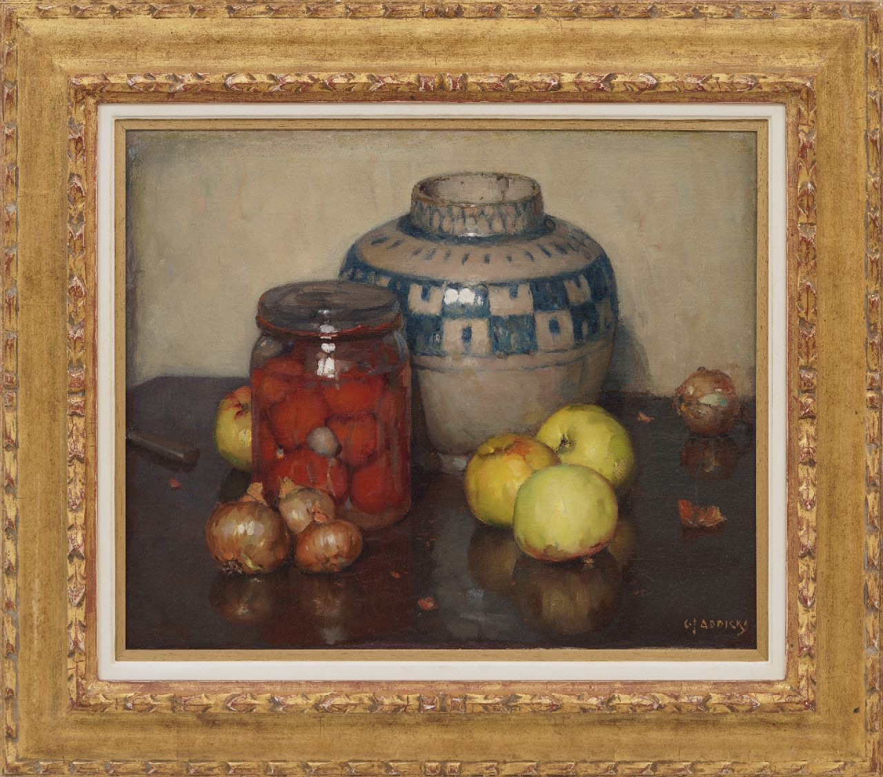 Addicks C.J.  | 'Christiaan' Johannes Addicks, A fruit still life, oil on canvas 36.8 x 45.8 cm, signed l.r.