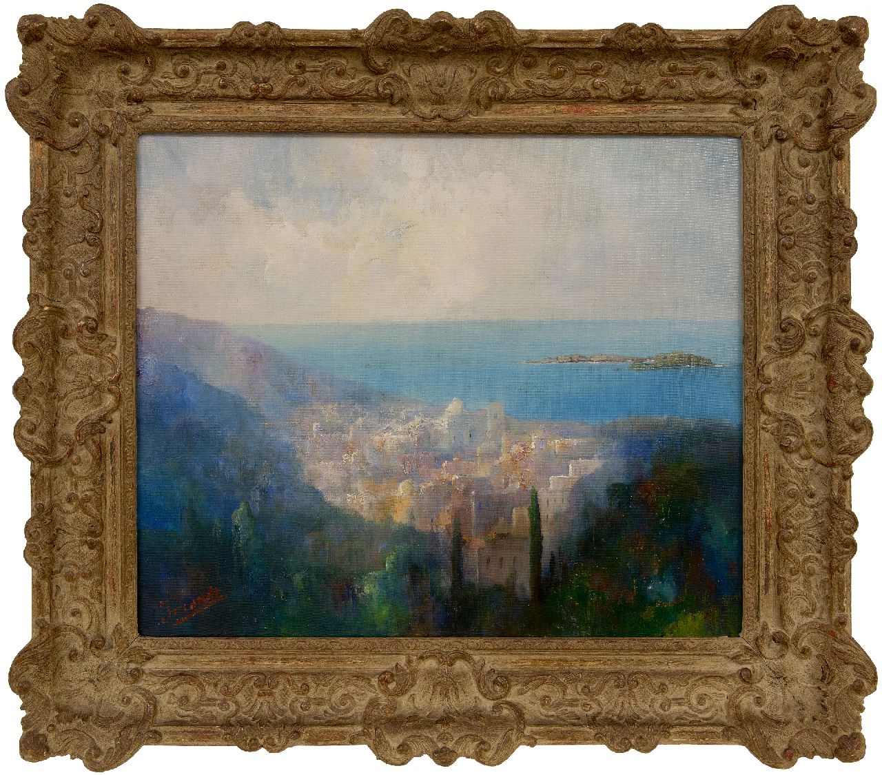 Imandt W.  | Wilhelmus 'Willem' Jean Frederic Imandt | Paintings offered for sale | Landscape Greek archipel, oil on canvas 50.5 x 60.5 cm, signed l.l.