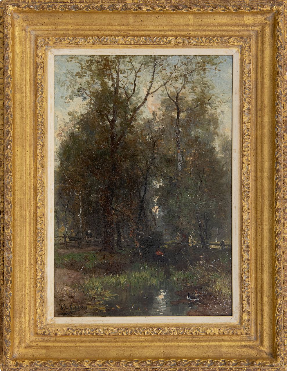 Bilders J.W.  | Johannes Warnardus Bilders | Paintings offered for sale | A forest pond, oil on panel 33.7 x 23.0 cm, signed l.l.