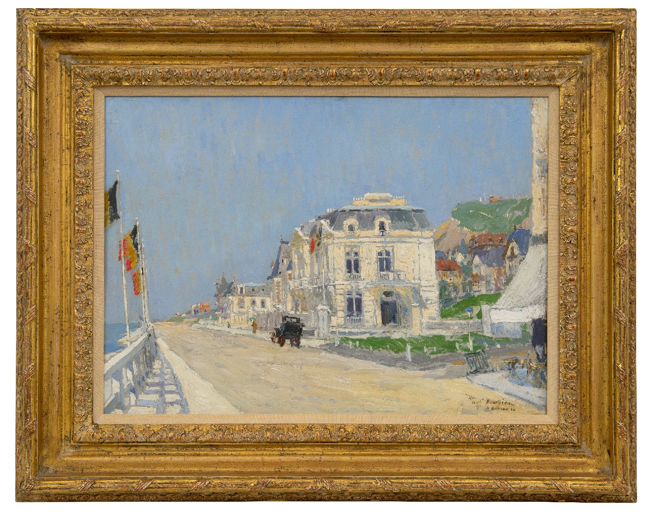 Mathieu P.  | Paul Mathieu, Boulevard in Sainte-Adresse, France, oil on panel 39.7 x 55.0 cm, signed l.r. and dated '16