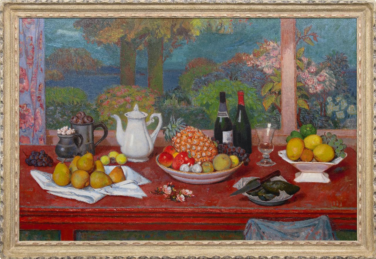 Röling G.V.A.  | Gerard Victor Alphons 'Gé' Röling | Paintings offered for sale | A table still life, oil on canvas 99.5 x 150.6 cm, signed l.c.