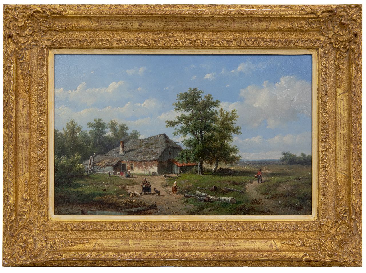 Wijngaerdt A.J. van | Anthonie Jacobus van Wijngaerdt | Paintings offered for sale | A farm on the countryside, oil on panel 27.5 x 43.5 cm, signed l.l.