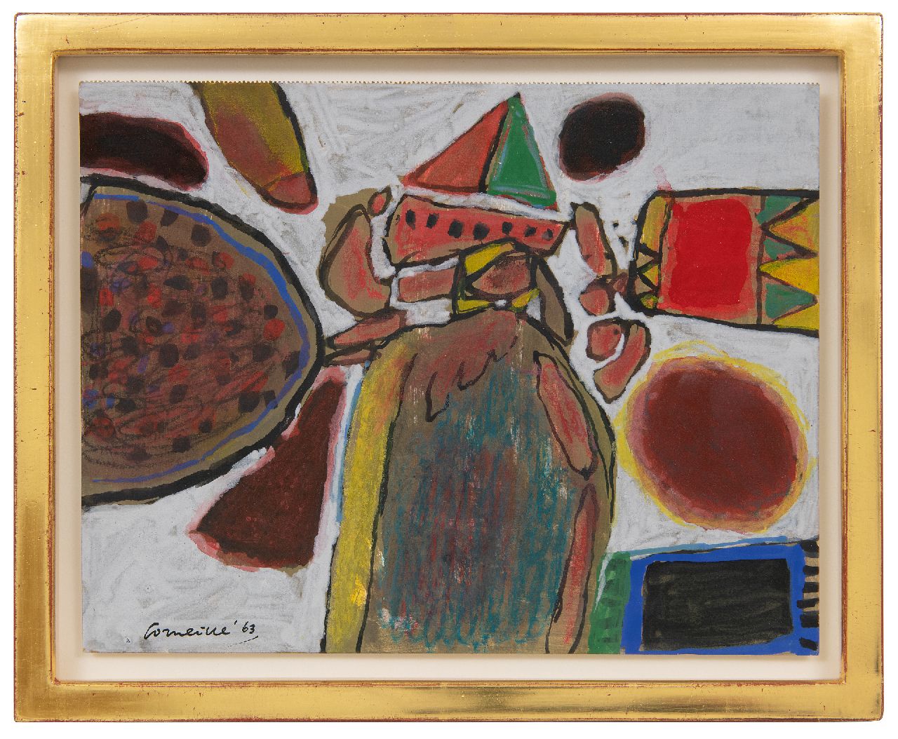 Corneille ('Corneille' Guillaume Beverloo)   | Corneille ('Corneille' Guillaume Beverloo) | Watercolours and drawings offered for sale | La Grande Baigneuse, chalk and gouache on paper 22.9 x 29.7 cm, signed l.l. and dated '63