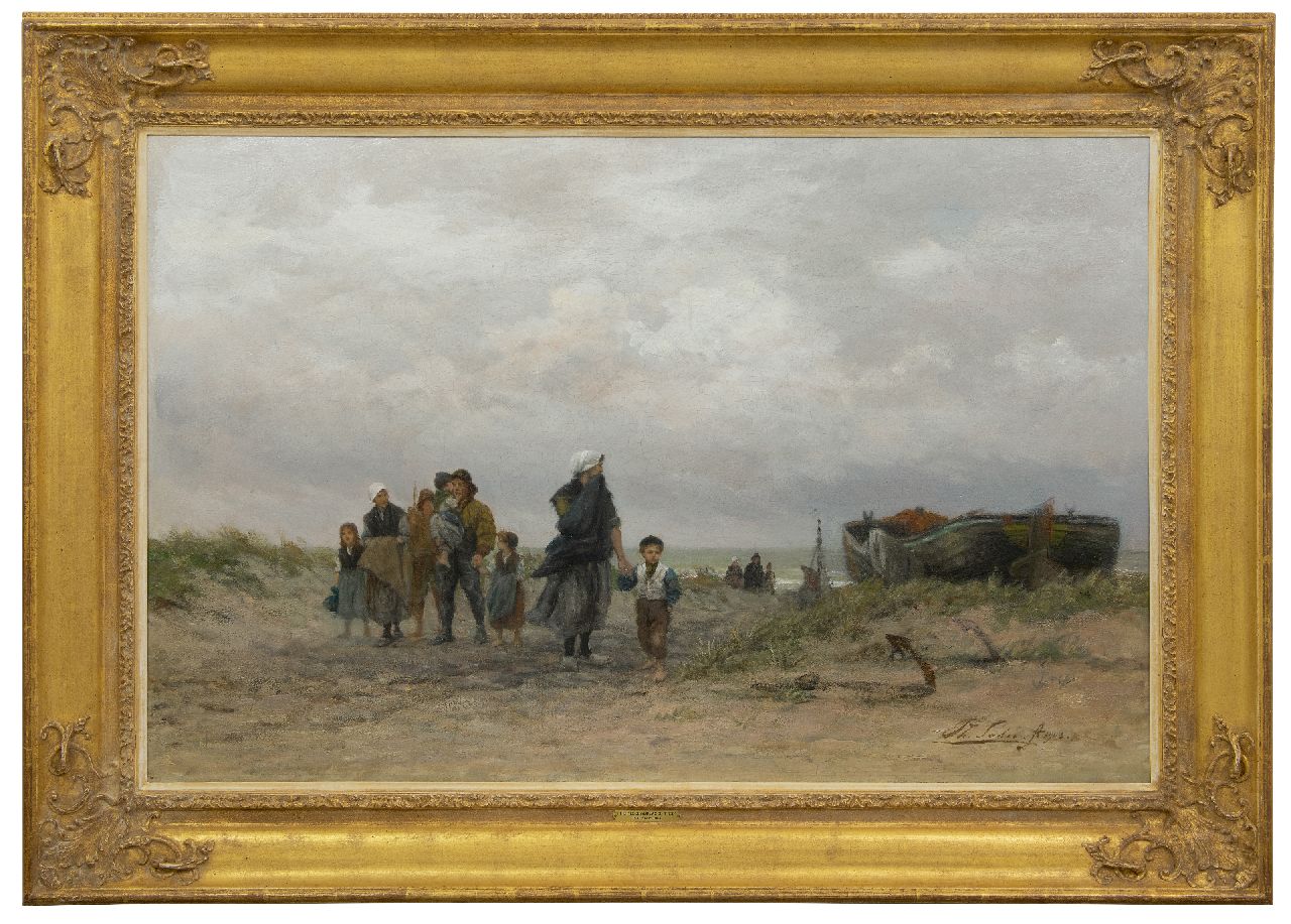 Sadée P.L.J.F.  | Philip Lodewijk Jacob Frederik Sadée | Paintings offered for sale | Return of the fishing fleet, oil on canvas 72.5 x 102.3 cm, signed l.r. and dated 1903
