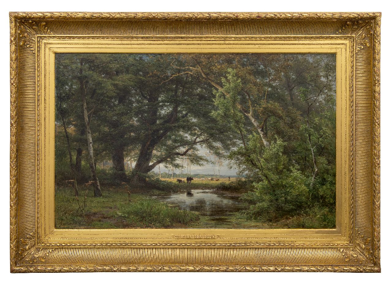 Borselen J.W. van | Jan Willem van Borselen | Paintings offered for sale | A forest view, oil on canvas 76.0 x 120.0 cm, signed l.l.