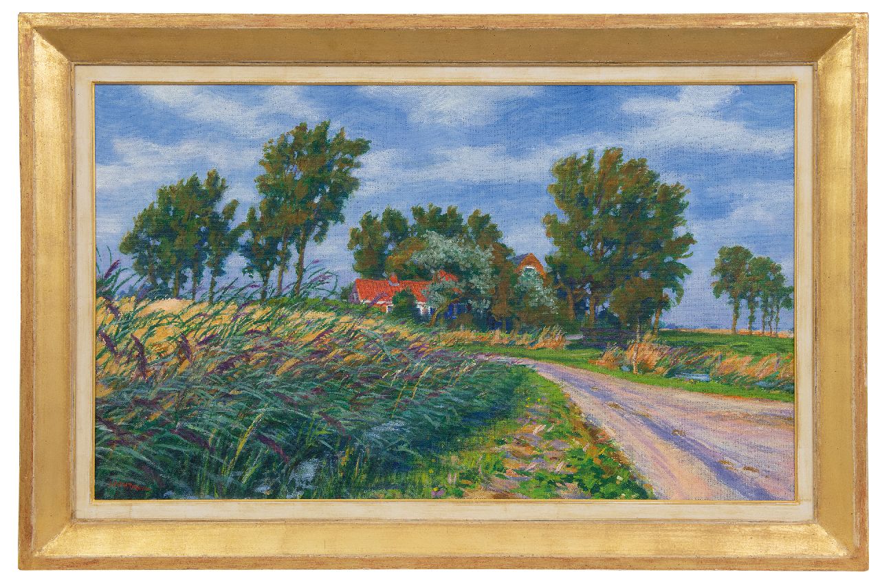 Dijkstra J.  | Johannes 'Johan' Dijkstra | Paintings offered for sale | Near Maarhuizen, Groningen, oil on canvas 60.3 x 100.3 cm, signed l.l.