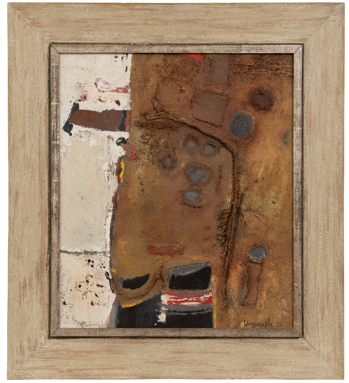 Wagemaker A.B.  | Adriaan Barend 'Jaap' Wagemaker | Paintings offered for sale | Spaanse aarde (Spanish earth), mixed media on canvas 65.3 x 55.5 cm, signed l.r. and dated '56