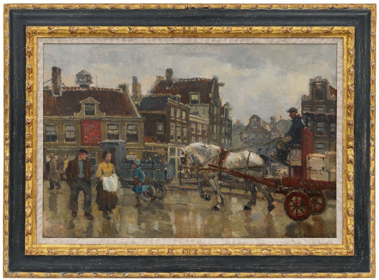 Langeveld F.A.  | Franciscus Arnoldus 'Frans' Langeveld | Paintings offered for sale | Bridge in Amsterdam, oil on canvas 40.5 x 61.0 cm, signed l.r.