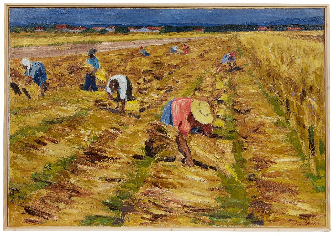 Balwé A.  | Arnold Balwé, The harvest, oil on canvas 76.0 x 110.0 cm, signed l.r.