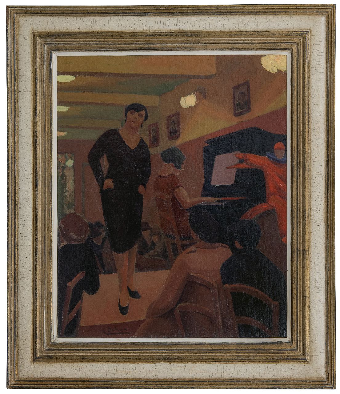 Schön A.  | Arthur Schön | Paintings offered for sale | Cabaret, oil on canvas 60.5 x 50.5 cm, signed l.l. and dated 1928 on reverse
