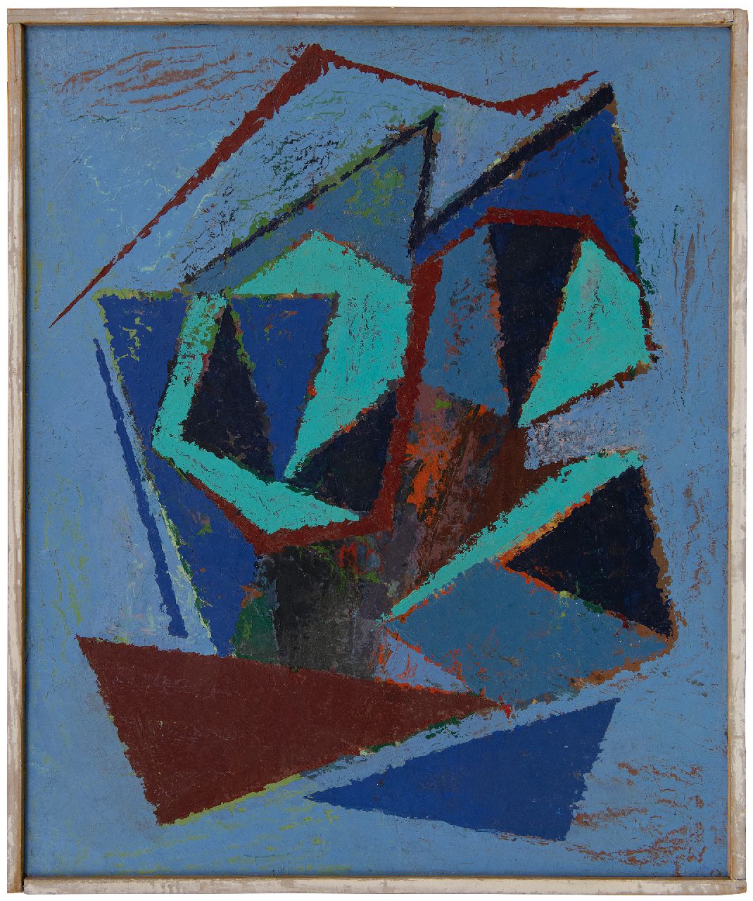 Hunziker F.  | Frieda Hunziker | Paintings offered for sale | Composition, oil on painter's board 54.2 x 45.4 cm, signed on the reverse and executed 1948