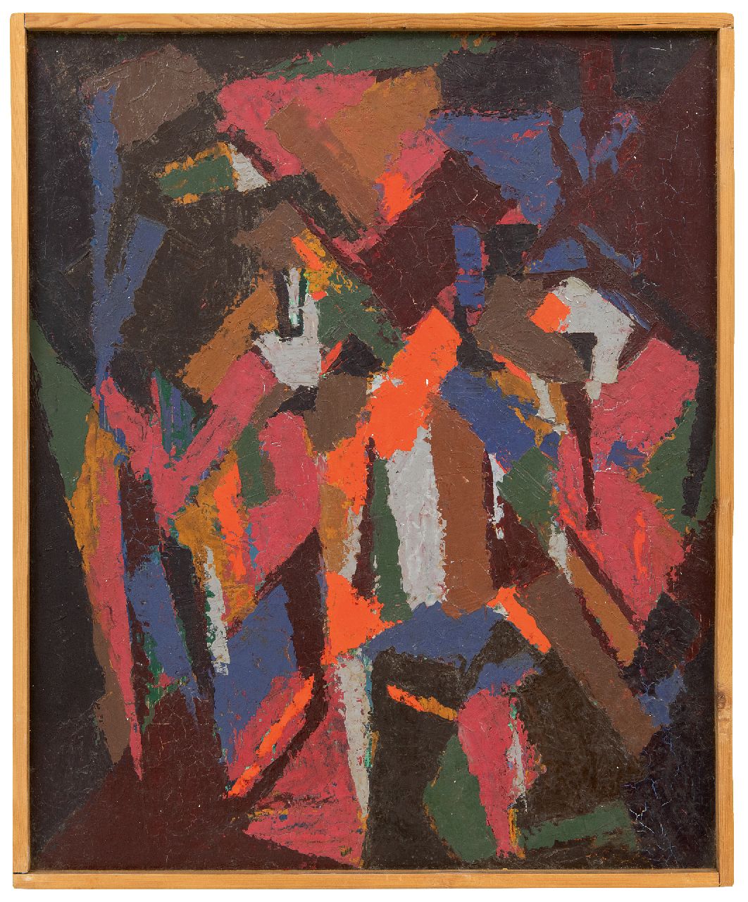 Hunziker F.  | Frieda Hunziker, Composition, oil on canvas 45.5 x 37.5 cm, signed on the reverse and executed 1948
