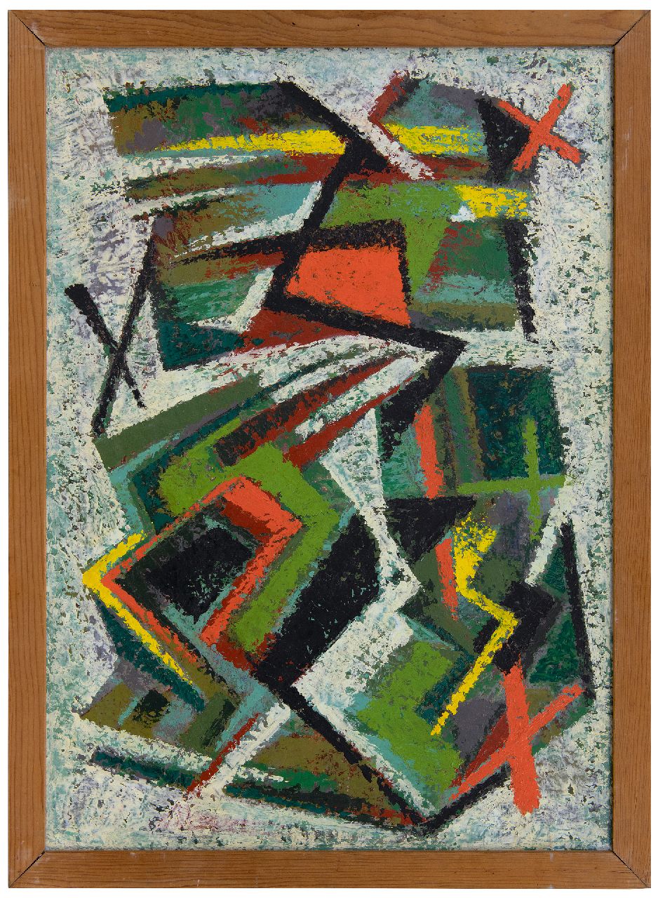 Hunziker F.  | Frieda Hunziker, Bolts, oil on canvas 70.4 x 50.2 cm, executed 1948