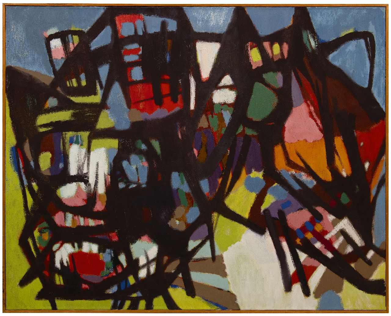 Hunziker F.  | Frieda Hunziker, Animals I, oil on canvas 99.8 x 124.7 cm, executed 1954
