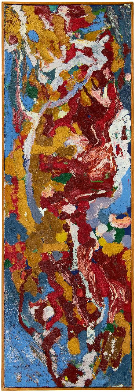 Hunziker F.  | Frieda Hunziker | Paintings offered for sale | Fata morgana, oil on canvas 150.0 x 50.0 cm, signed on the stretcher and executed ca. 1960