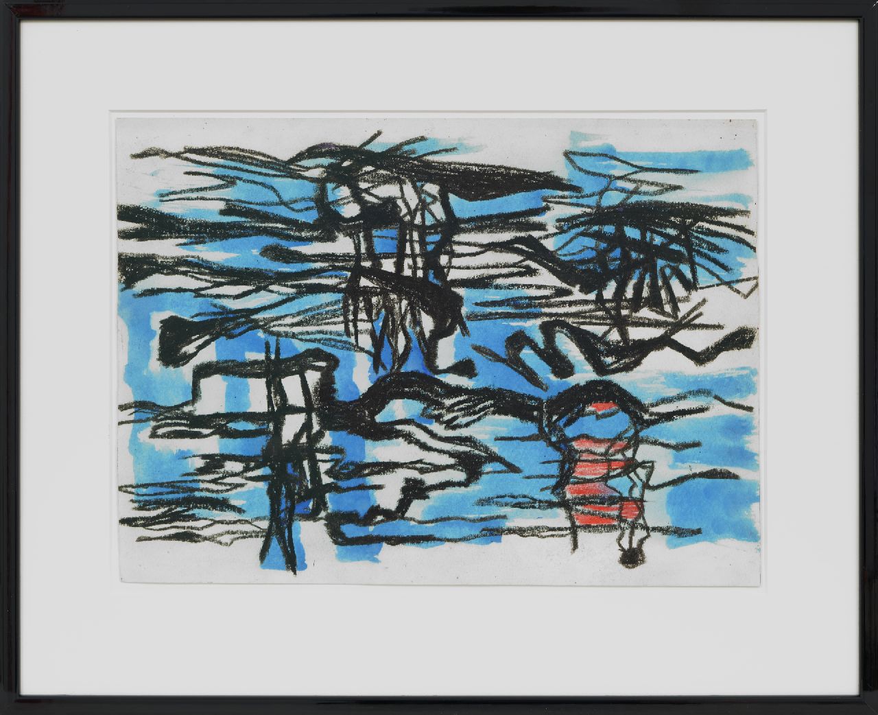 Hunziker F.  | Frieda Hunziker, Composition, gouache and wax crayons 30.7 x 42.9 cm
