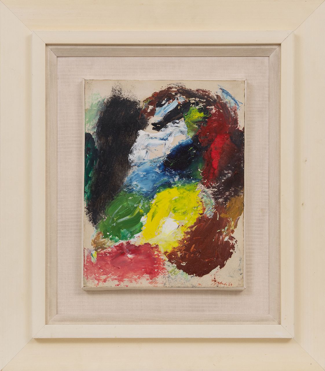 Brands E.A.M.  | Eugenius Antonius Maria 'Eugène' Brands | Paintings offered for sale | Composition, oil on paper laid down on canvas 31.8 x 24.5 cm, signed l.r. and dated '64
