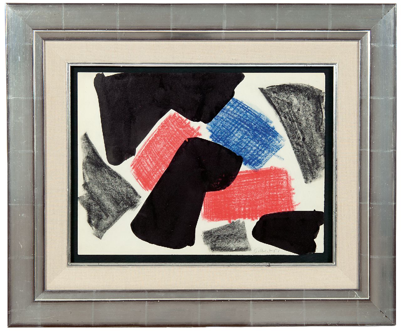 Gilbert S.  | Stephen Gilbert | Watercolours and drawings offered for sale | Untitled, ink, wax crayons and black chalk on paper 27.8 x 38.0 cm, signed l.r. and dated '51