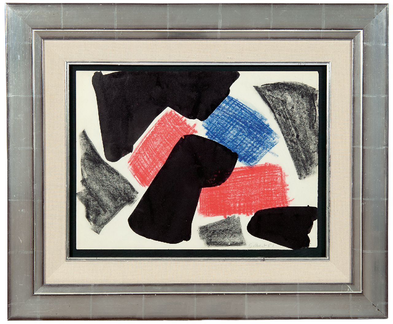 Gilbert S.  | Stephen Gilbert | Watercolours and drawings offered for sale | Untitled, ink, wax crayons and black chalk on paper 27.8 x 38.0 cm, signed l.r. and dated '51