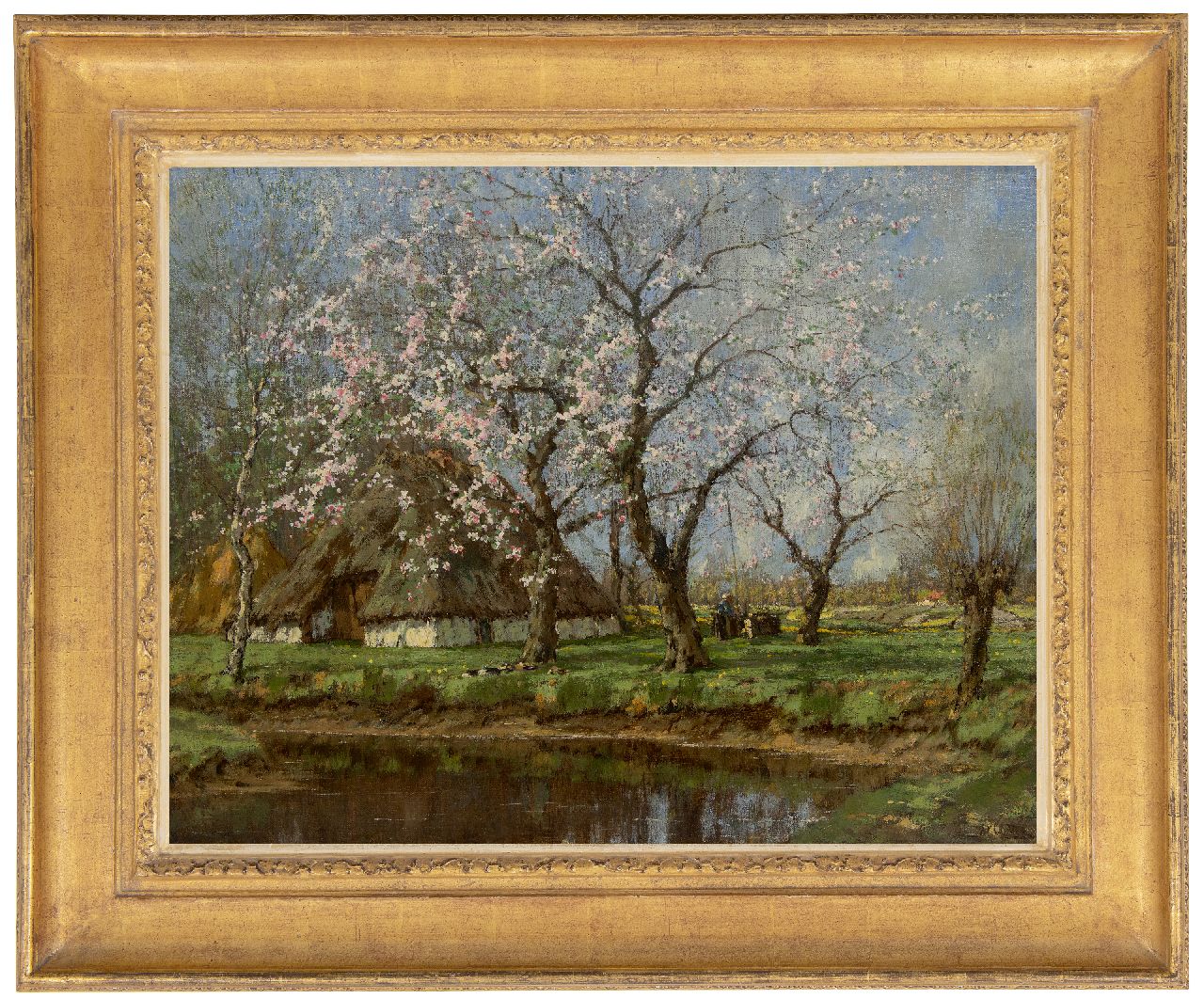 Gorter A.M.  | 'Arnold' Marc Gorter | Paintings offered for sale | Spring landscape with a farm, oil on canvas 62.6 x 79.4 cm, signed l.r.