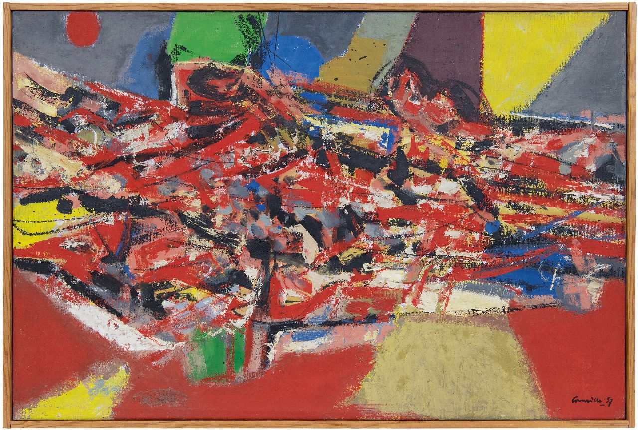 Corneille ('Corneille' Guillaume Beverloo)   | Corneille ('Corneille' Guillaume Beverloo) | Paintings offered for sale | Présence de l'été, oil on canvas 54.2 x 81.0 cm, signed l.r. and dated '57