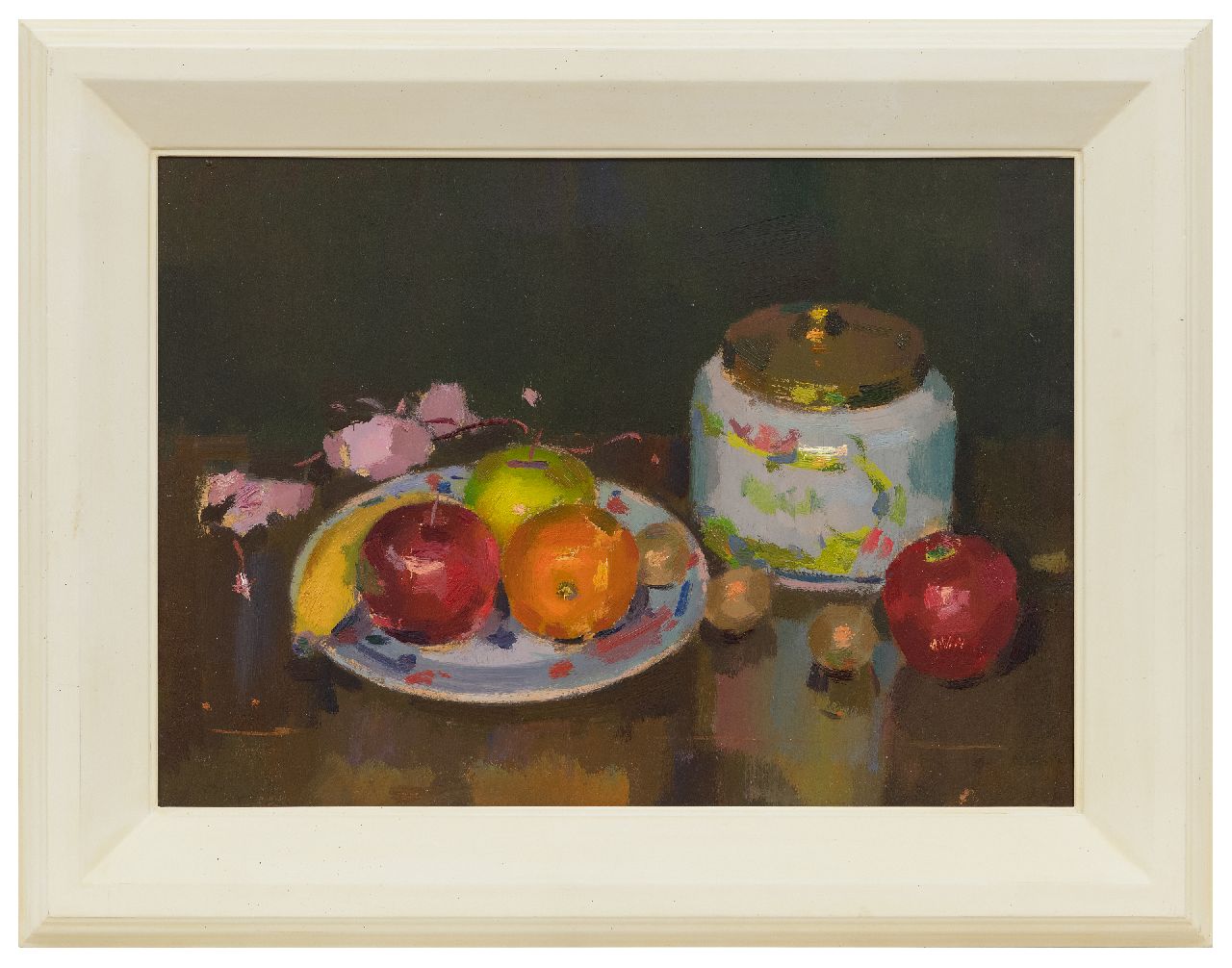 Verdonk F.W.  | Frederik Willem 'Frits' Verdonk | Paintings offered for sale | Still life with a tobacco jar and fruit, oil on canvas laid down on board 36.5 x 49.4 cm