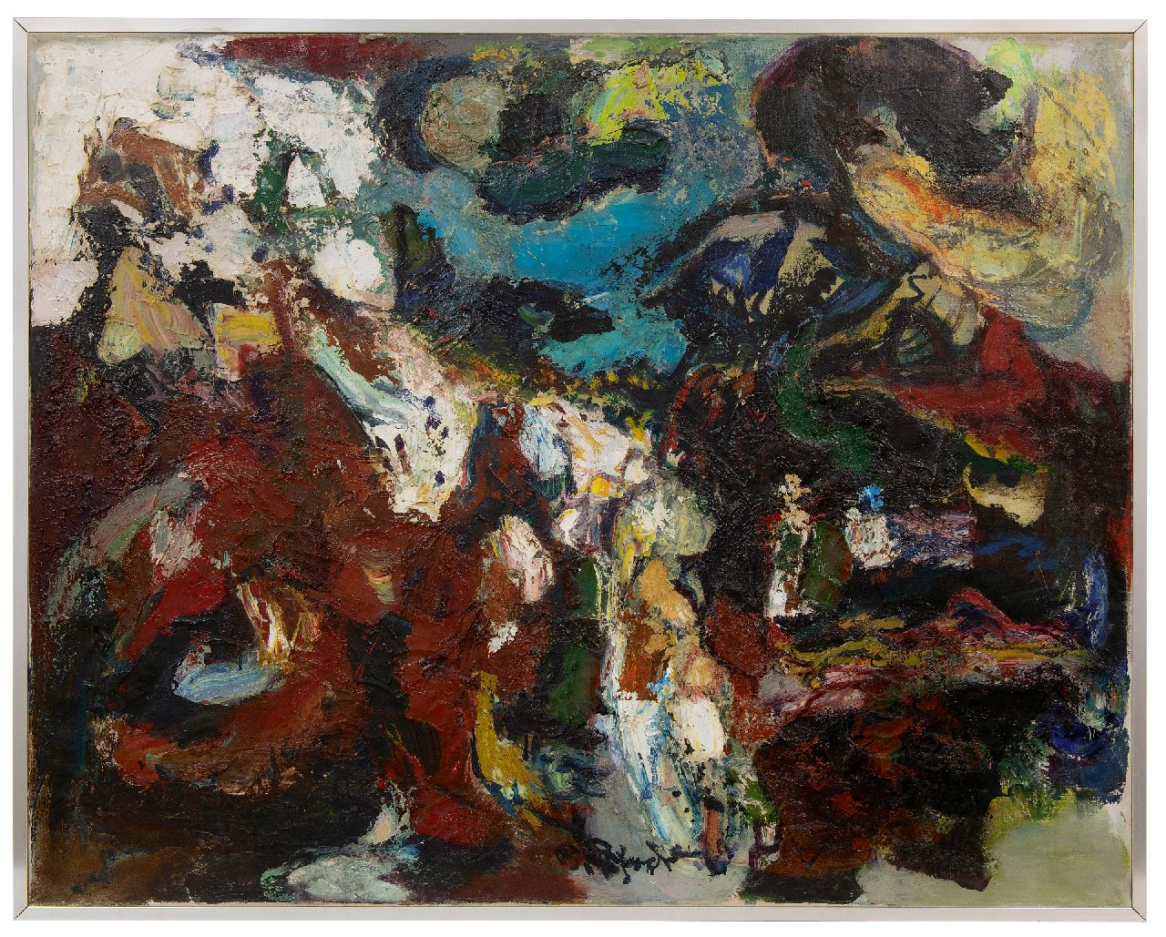Defesche P.J.  | Petrus Johannes 'Pieter' Defesche | Paintings offered for sale | Lyrical landscape, oil on canvas 75.3 x 96.2 cm, signed l.c. and dated '62